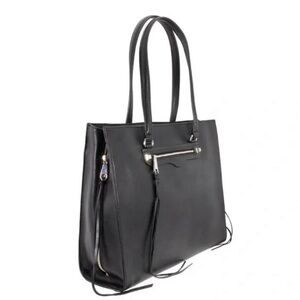 Rebecca Minkoff Blsck leather zipper tote bag